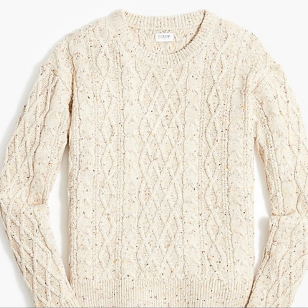 Donegal Cable Crewneck Sweater